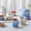 Coastal Blue Ceramic Mug, 350 ml, Stoneware Cup for Everyday Use 5