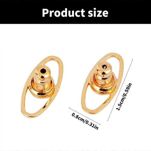 4-Piece Lightweight Earring Backs, Comfortable Stud Stabilizers in Gold & SilverSilver 2