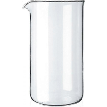 Replacement French Press Glass Tumbler 8 Cups, Clear, 1 L - 9.6 cm Diameter, H 18 cm
