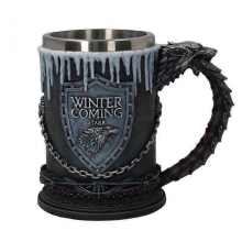Game of Thrones 3D Carved Stark Tankard Stainless Steel Mug Gift Set1