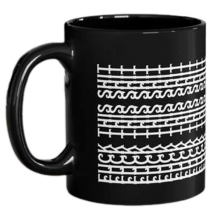 Hidden Message Ceramic Mug F-Ck This Sh-T for Office BestiesBlack White
