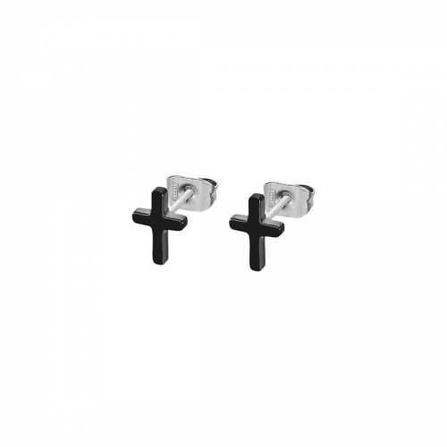 Orecchini da uomo LS2227-4-1 Orecchini in acciaio Nero
