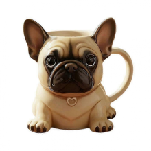 Black French Bulldog Ceramic Coffee Mug - Funny Bulldog Gift