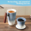 Gradient Porcelain Tea Mug with Lid & Infuser, 400ml BlackBlue White Gradient 4