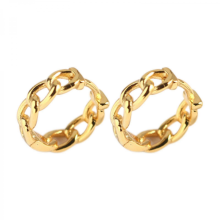 Orecchini a cerchio in oro con cerniera Huggie per orecchie sensibili, regali delicati e alla moda. Color oro