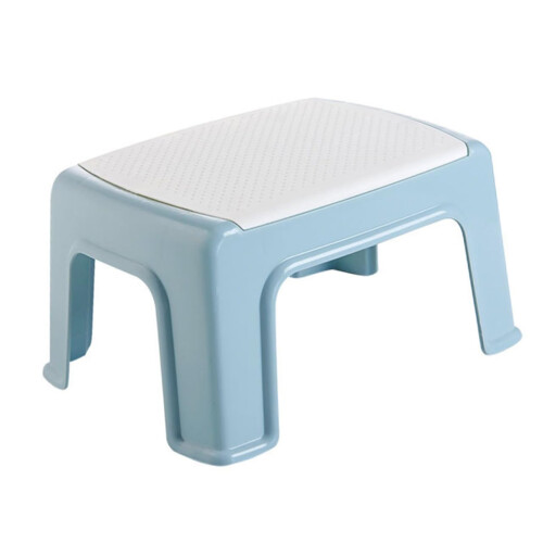 Small Portable Footstool Lightweight Plastic Step Stool SkyBlue WearResistant Compact Size  Load Capacity
