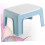 Small Portable Footstool Lightweight Plastic Step Stool SkyBlue WearResistant Compact Size  Load Capacity 5