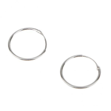 Confezione da 6 orecchini pendenti a cerchio in argento sterling 925 da donna, 14 mm