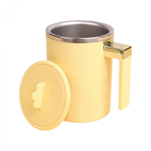 350ml Magnetic Stirring Cup Rechargeable Electric Automatic Mixing Mug for Coffee Milk DrinksYellow