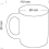 Minglan Ceramic Mug with Middle Finger Design, Coffee & Tea Cup Set 3