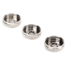 Durable Silver Metal Trumpet Valve Cap Set 3Pcs for Replacement & Repair