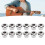 12Pcs Acoustic Guitar Tuner Conversion Bushing 10mm Plastic Adapter Set Silver 12
