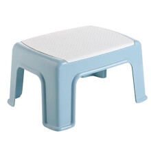Lightweight Plastic Stool Sky Blue Footstool, ShockResistant Footrest, Bathroom Use, Load Capacity