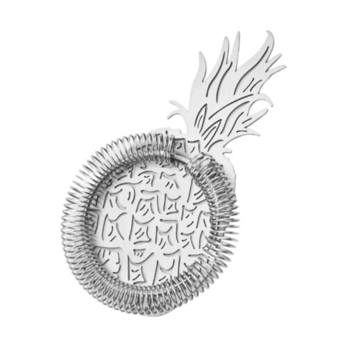 Cocktail Strainer PineappleShape Ice Separator Bar Tool Silver Ice Filter For Kitchen