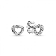 2025 New 925 Silver Infinite Heart Bow Stud Earrings Women's Fine Jewelry GiftAE031