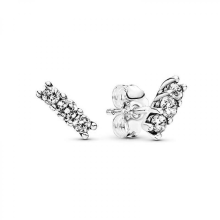 2025 New 925 Silver Infinite Heart Bow Stud Earrings Women's Fine Jewelry GiftAE034