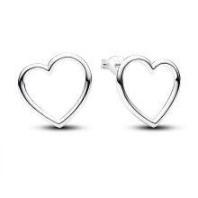 2025 New 925 Silver Infinite Heart Bow Stud Earrings Women's Fine Jewelry GiftAE169