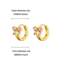 Vintage Bowknot Gold Plated Stainless Steel Stud Earrings for WomenE5819G