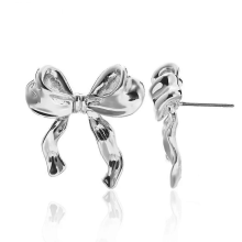 Vintage Bowknot Gold Plated Stainless Steel Stud Earrings for WomenE4207P