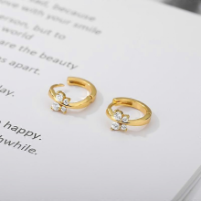 Vintage Bowknot Gold Plated Stainless Steel Stud Earrings for WomenE1325G