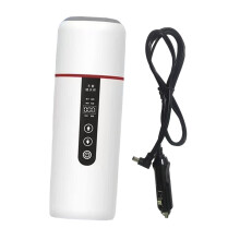 (white, 7x22.5cm) Stainless Steel Car Heating Cup 12V 24V Travel Mug Automatic