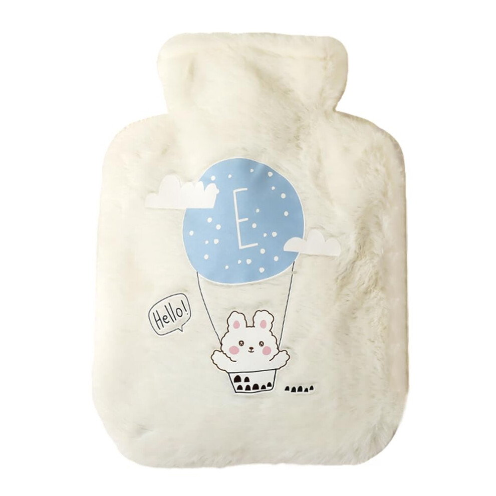 1000ML Leakproof Plush Hot Water Bottle with Removable Cover for Pain Relief and Winter Warmth