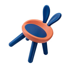 Backrest Chair For Household Stool, Orange Hard Cushion Seat, Rounded Edges, Stable, ImpactResistant, Kindergarten