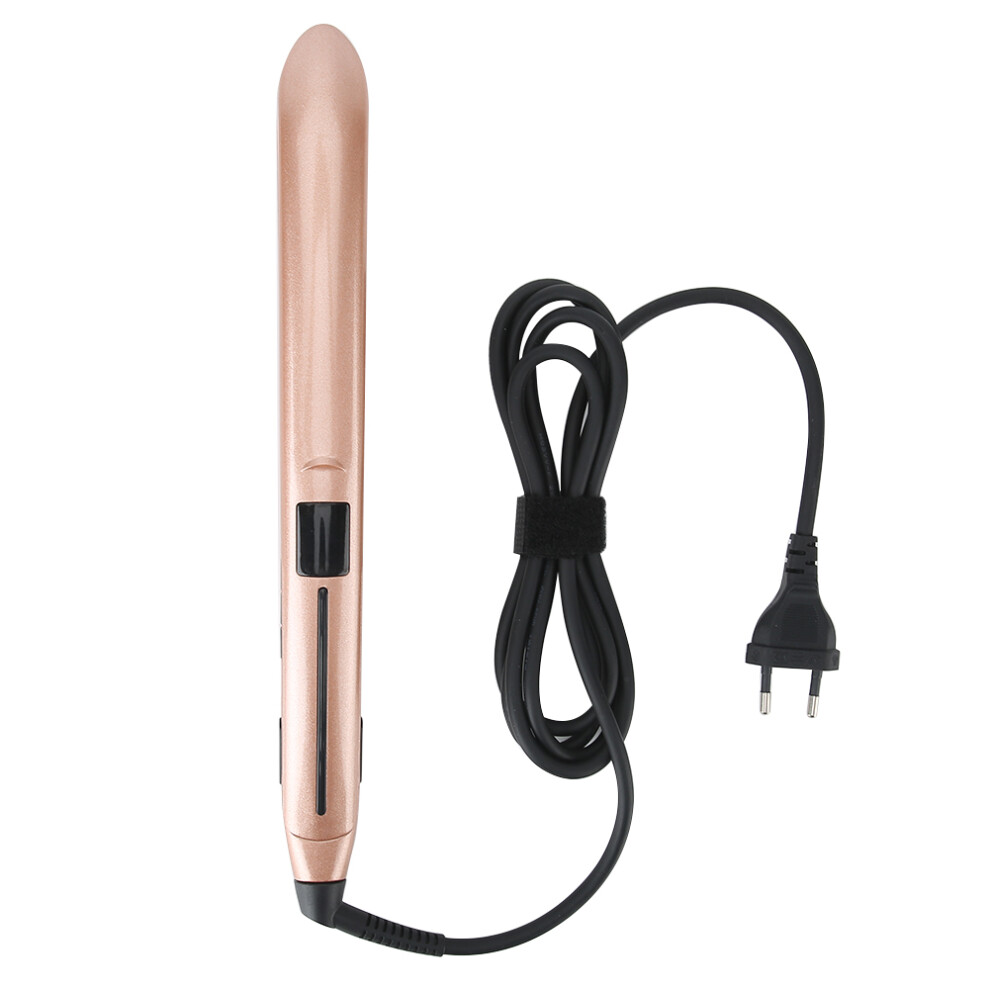 Compact Hair Straightener, Mini Styler for Ceramic & Tourmaline Plates, Fast Heating & Adjustable Temp, Negative Ion Tech for Healthy Shine, Dual