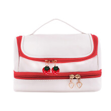 Nécessaire de viagem elegante, feita de material PU impermeável e resistente à sujeira, com compartimentos separados. Perfeita para viagens e como