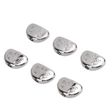 6 Stück Metall-Gitarren-Tuner-Knöpfe, silber, große Halbkreis-Form