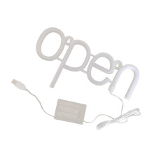 Open Sign Neon LED Light for Restaurant Wall Decor, Neon Sign for Shops,  Plastic, Compact Size, Warm Glow