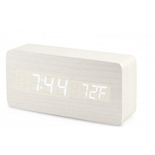 Digital LED alarm clock White