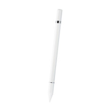 Stylus Stift mit Schreibfunktion, 2 in 1 Eingabestift, Kapazitive Disc-Spitze, kompatibel mit allen Touchscreens (Weiß) 1 Packung