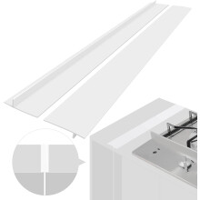 Herdleiste hält sauber zwischen Herd und Schrank, 61,5 cm, 2er-Pack White