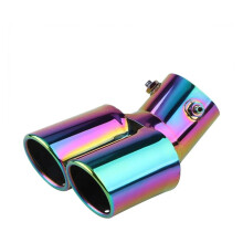 Car Exhaust Pipe 2.5 Inch Chrome Stainless Steel Muffler Tip Dual Outlet Corrosion Resistant