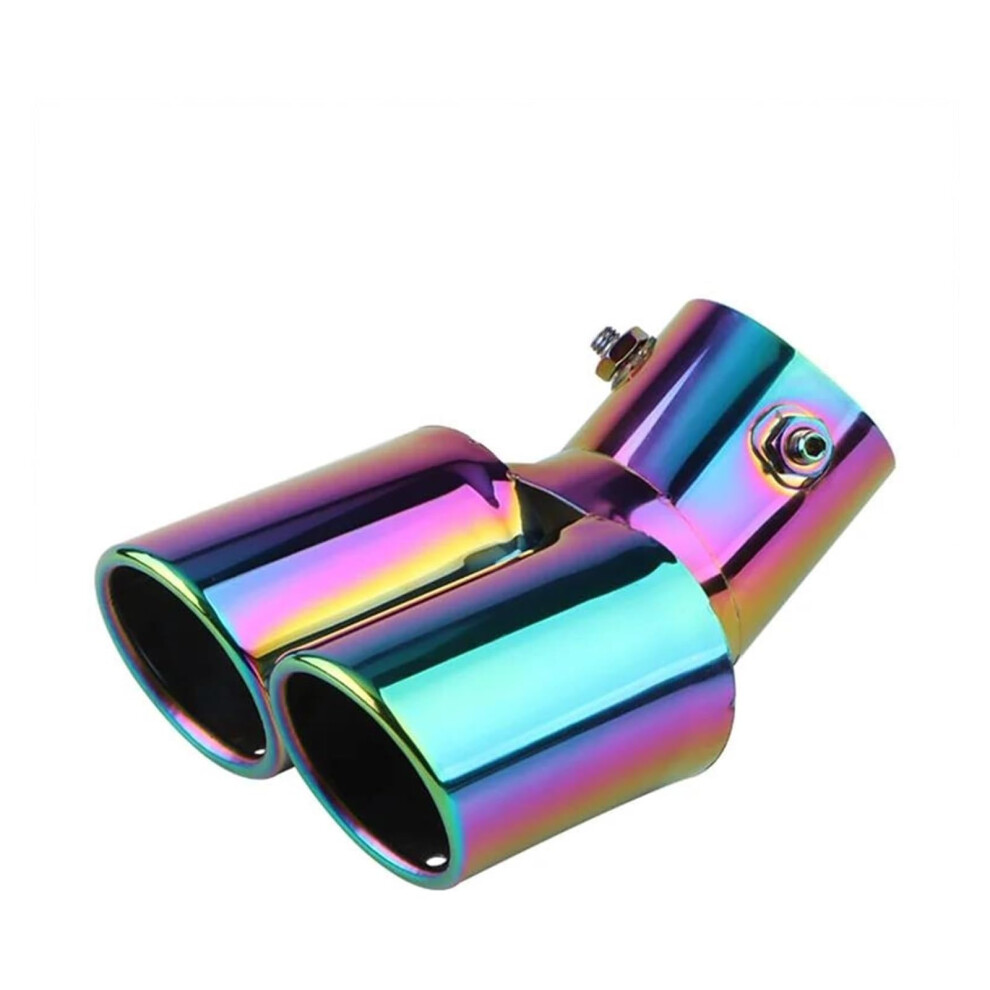 Car Exhaust Pipe 2.5 Inch Chrome Stainless Steel Muffler Tip Dual Outlet Corrosion Resistant 9189345523458