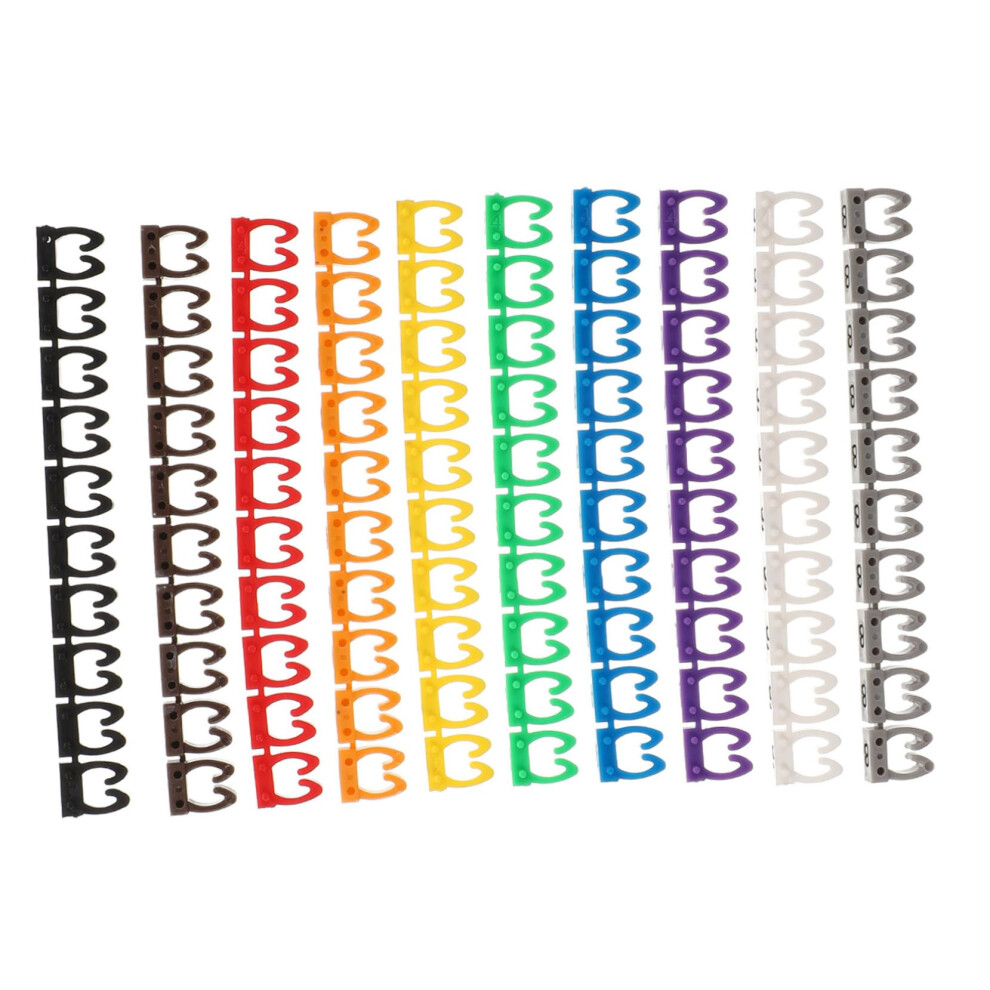 Cable Identification Tags 100 Pack Snap Tube For Cord Management 1.5X1cm Plastic Labels 9347817367911