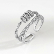 Anxiety Ring for Women, Spinner Ring with Beads for Girls