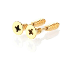 2 Punk-Ohrstecker aus 316L Edelstahl mit Schraubverschluss für Damen und Herren, Knorpel-, Tragus- und Helix-Schmuck, 16G (1,2 mm, 0,05 Zoll)