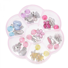 Cartoon Kids Ear Clips, 1 Box Fake Ear Decorations for GirlsPink