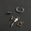Punk Style Multicolor Alloy Conical Drop Earrings Gift for WomenSilver 5