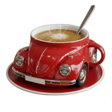 Funny Shaped Heat-Resistant Coffee Mug Large Capacity Handmade Decoration CupRed