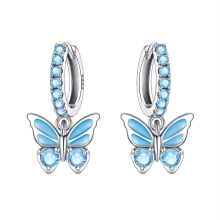Orstarry 925 Sterling Silver Crystal Drop Earrings for Women, Fashion Party Jewelry GiftOTE4012-BU