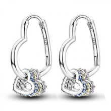 Orstarry 925 Sterling Silver Crystal Drop Earrings for Women, Fashion Party Jewelry GiftKTE206