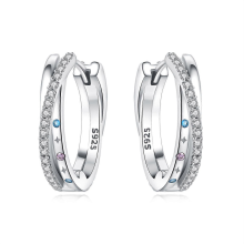 Orstarry 925 Sterling Silver Crystal Drop Earrings for Women, Fashion Party Jewelry GiftOTE4031