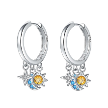 Orstarry 925 Sterling Silver Crystal Drop Earrings for Women, Fashion Party Jewelry GiftOTE4058
