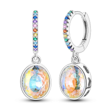 Orstarry 925 Sterling Silver Crystal Drop Earrings for Women, Fashion Party Jewelry GiftKTE376