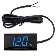 12V Batterij Voltmeter Display Digitale Voltmeter LED-Indicator Universeel voor Auto Motorfiets Spanningsmeter Blauw Licht