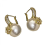 Geometric Cross Earrings with Micro Set Tech & Electroplated Copper FinishGold 1