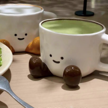 Cute Funny Coffee Mug for Women, Ceramic Novelty Tea Cup Gift for Family Friends CoworkersBrown
